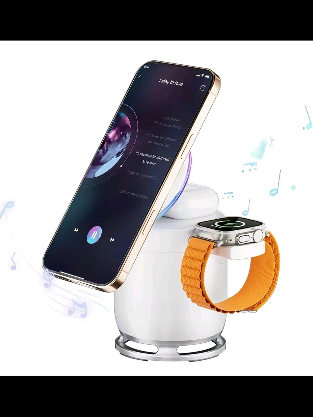 3 In 1 Charging Station And BT Speaker